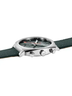 MONDAINE Herrenuhren-Cushion Chrono 41mm Set Grün MSL.41460.LF.SET