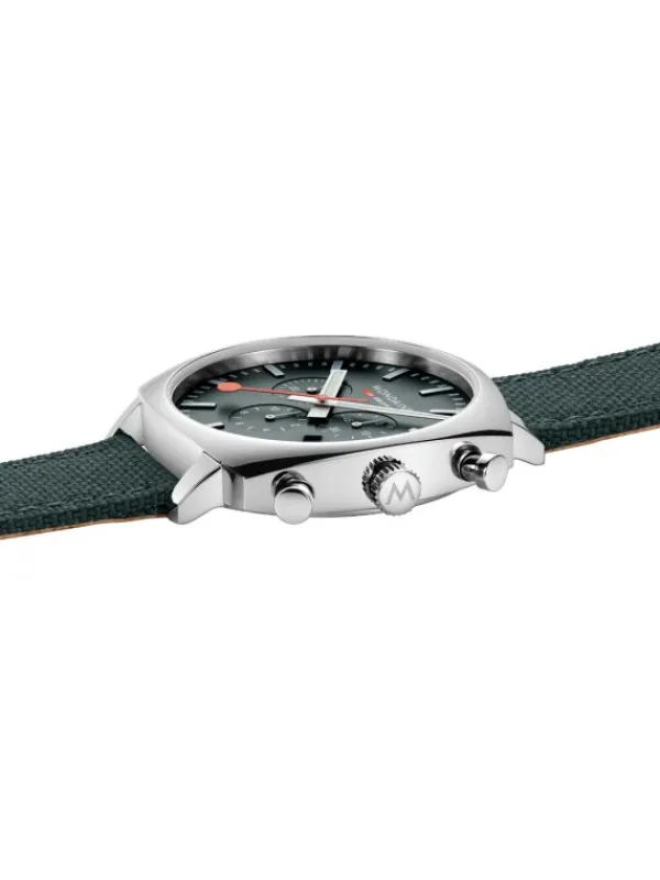 MONDAINE Herrenuhren-Cushion Chrono 41mm Set Grün MSL.41460.LF.SET