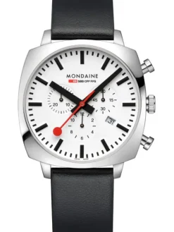 MONDAINE Herrenuhren-Cushion Chrono 41mm Set MSL.41410.LBV.SET