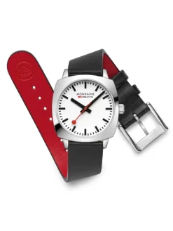 MONDAINE Damenuhren-Cushion Petite 31mm black MSL.31110.LBV