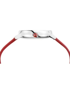 MONDAINE Herrenuhren | Damenuhren-evo2, 35 mm Leder vegan rot MSE.35110.LCV