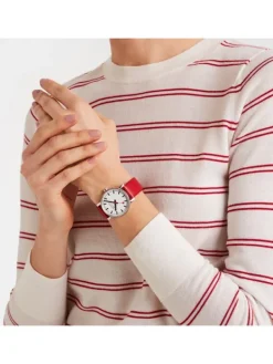 MONDAINE Herrenuhren | Damenuhren-evo2, 35 mm Leder vegan rot MSE.35110.LCV