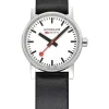 MONDAINE Damenuhren-evo2, 30 mm Weiß Leder vegan MSE.30110.LBV
