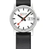 MONDAINE Damenuhren-evo2, 30 mm Weiß Leder vegan Datum MSE.30210.LBV
