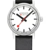 MONDAINE Herrenuhren | Damenuhren-evo2, 35 mm Weiß Leder vegan MSE.35110.LBV