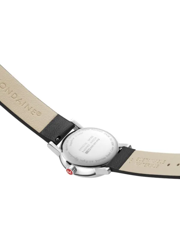 MONDAINE Damenuhren-evo2, 30 mm Weiß Leder vegan MSE.30110.LBV