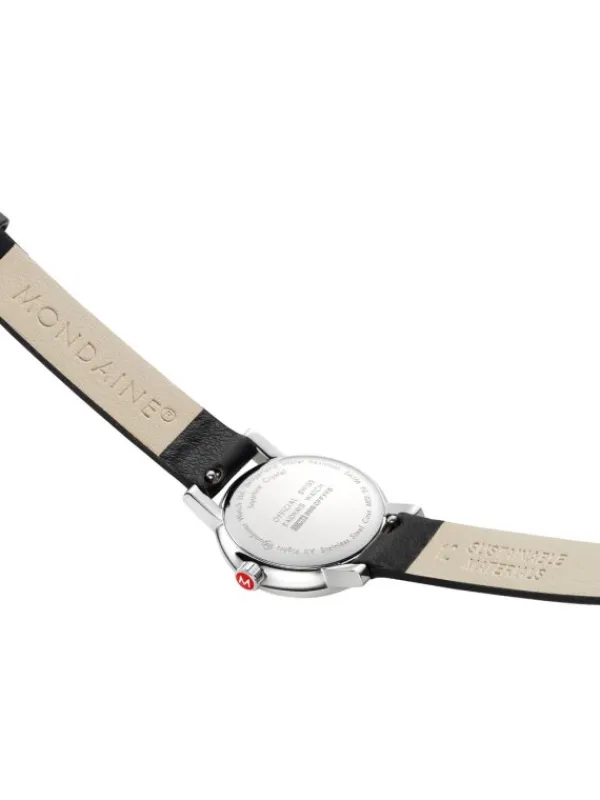 MONDAINE Damenuhren-evo2, 26 mm Weiß Leder vegan MSE.26110.LBV