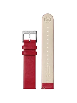 MONDAINE Uhrenarmbänder | Zubehör-Klasisches Band rot / beige mit runder Bandspitze FGM.xxxx.30Q