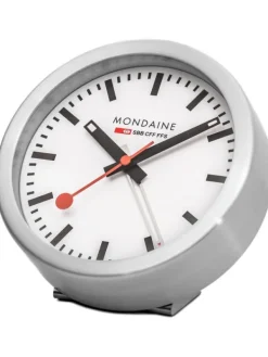 MONDAINE Wecker + Co.-Kleine Tischuhr mit Weckfunktion A997.MCAL.16SBB.1
