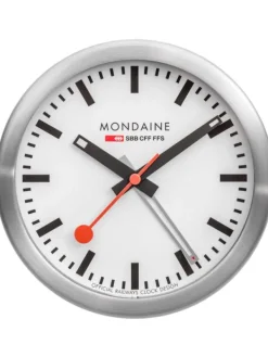 MONDAINE Wecker + Co.-Kleine Tischuhr mit Weckfunktion A997.MCAL.16SBB.1
