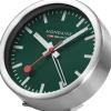 MONDAINE Wecker + Co. | Wanduhren-Mini Wanduhr Tischuhr Wecker Grün A997.MCAL.66SBV.1