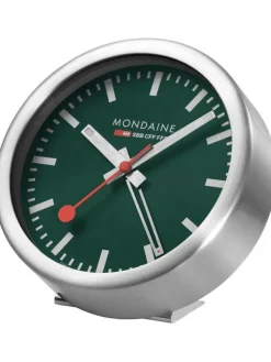 MONDAINE Wecker + Co. | Wanduhren-Mini Wanduhr Tischuhr Wecker Grün A997.MCAL.66SBV.1