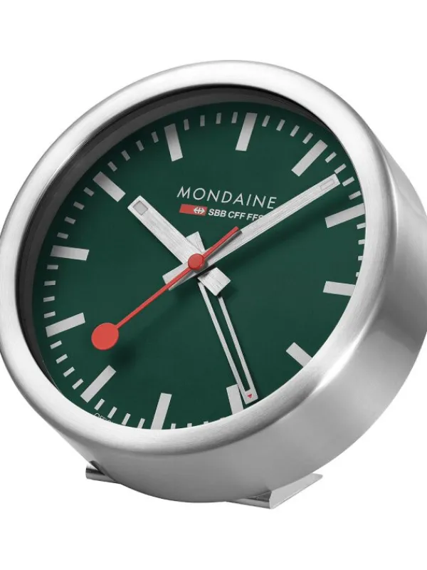 MONDAINE Wecker + Co. | Wanduhren-Mini Wanduhr Tischuhr Wecker Grün A997.MCAL.66SBV.1