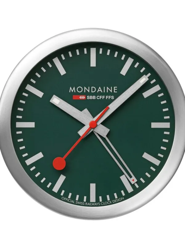 MONDAINE Wecker + Co. | Wanduhren-Mini Wanduhr Tischuhr Wecker Grün A997.MCAL.66SBV.1