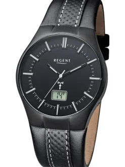 REGENT Herrenuhren-Armbanduhr mit Lederarmband FR-216