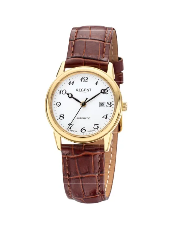 REGENT Damenuhren-Damenuhr Automatik 32 mm goldf. GM-2208