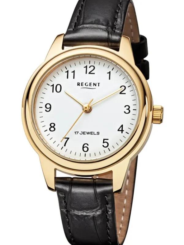 REGENT Damenuhren-Damenuhr Handaufzug 32 mm goldfarben F1569