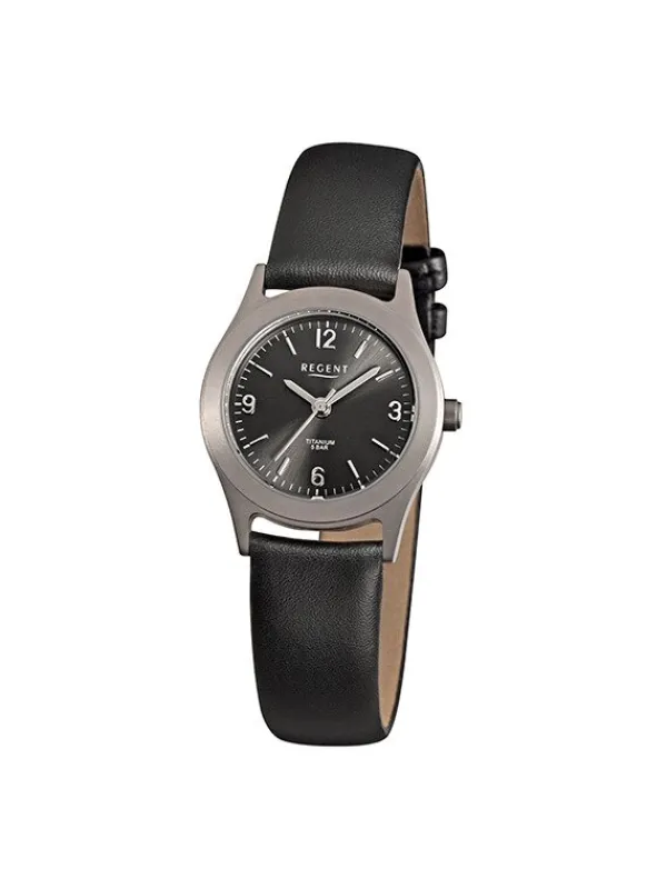 REGENT Damenuhren-Damenuhr Titan Lederarmband F-872