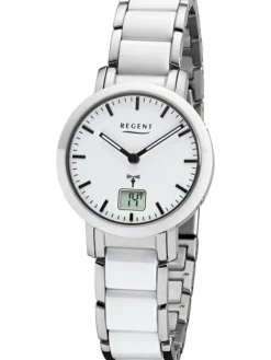 REGENT Damenuhren-Funk Stahl/Keramik FR-264 BA-416