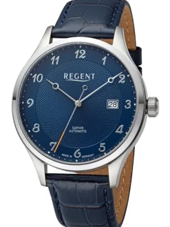 REGENT Herrenuhren-Herrenuhr Automatik 42 mm Blau GM-2213