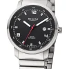 REGENT Herrenuhren-Herrenuhr Automatik 44 mm schwarz Metallband GM-2106