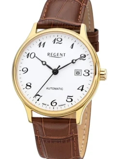 REGENT Herrenuhren-Herrenuhr Automatik 40 mm goldf. GM-2209