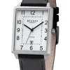 REGENT Herrenuhren-Herrenuhr eckig Titan Leder schwarz F1272