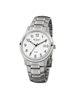 REGENT Herrenuhren-Herrenuhr Quarz 38 mm Gliederarmband F-775