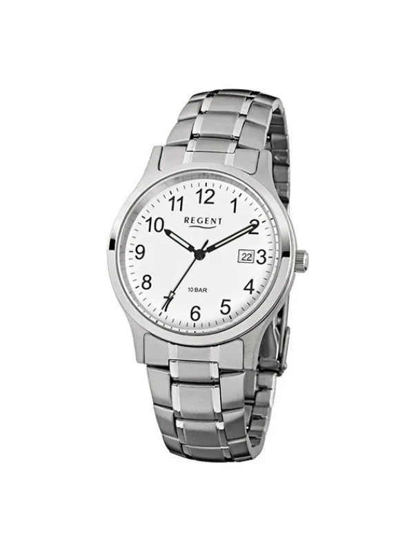 REGENT Herrenuhren-Herrenuhr Quarz 38 mm Gliederarmband F-775