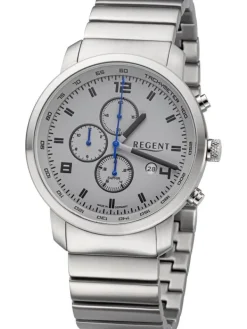 REGENT Herrenuhren-Herrenuhr Quarz Chronograph Gliederarmband GM-2111