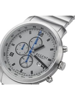 REGENT Herrenuhren-Herrenuhr Quarz Chronograph Gliederarmband GM-2111