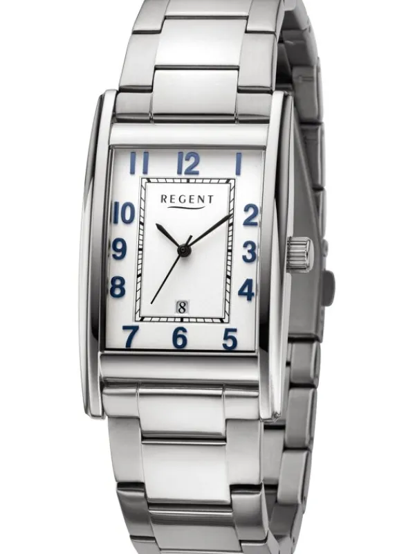REGENT Herrenuhren-Herrenuhr Quarz eckig Gliederarmband F1523