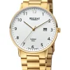 REGENT Herrenuhren-Herrenuhr Quarz Limited Edition goldf. Gliederband GM-2301