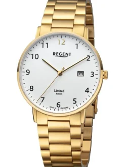 REGENT Herrenuhren-Herrenuhr Quarz Limited Edition goldf. Gliederband GM-2301