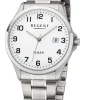 REGENT Herrenuhren-Herrenuhr Quarz Metallband weiß F1190