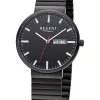 REGENT Herrenuhren-Herrenuhr Quarz schwarz Zugband F1355