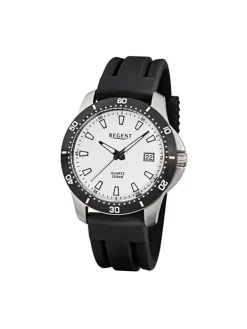 REGENT Herrenuhren-Herrenuhr Quarz Sport weiß F-912