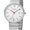 REGENT Herrenuhren-Herrenuhr Quarz weiß Zugband F1351