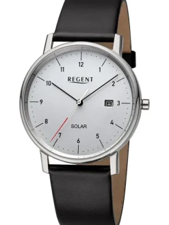 REGENT Herrenuhren-Herrenuhr Solar 39 mm silber F1546