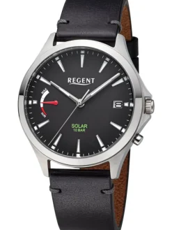 REGENT Herrenuhren-Herrenuhr Solar mit Lade-Anzeige F1550