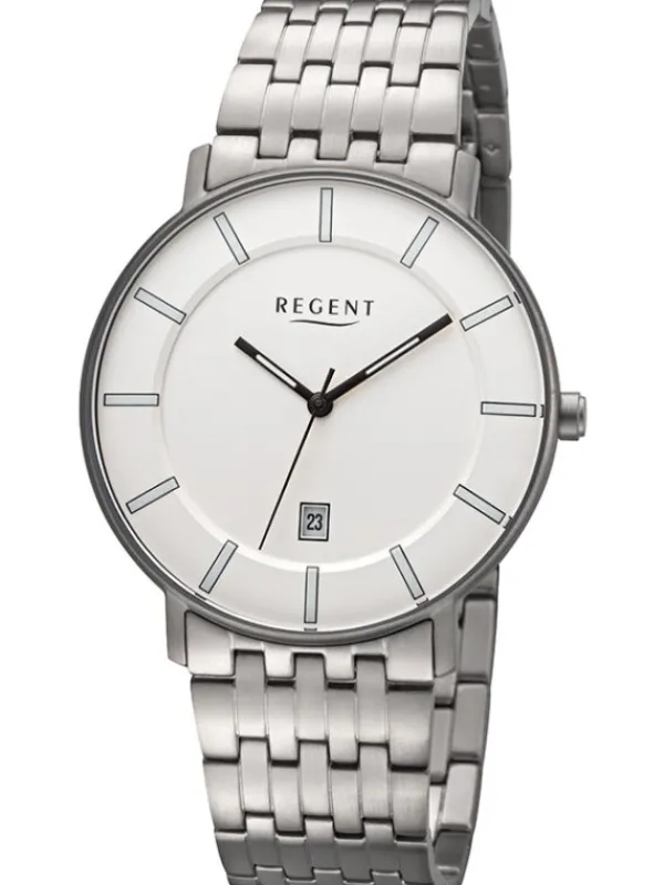 REGENT Herrenuhren-Herrenuhr Titan Gliederband F1174