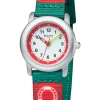REGENT Kinderuhren-Kinderuhr Pferd grün rot 1619F-033-C