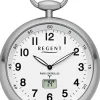 REGENT Taschenuhren-Lepine, Funk-Taschenuhr, weiß 11280076