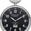 REGENT Taschenuhren-Lepine, Funk-Taschenuhr, schwarz 11280077