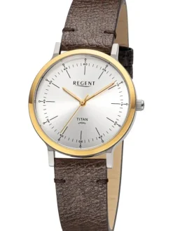 REGENT Damenuhren-Titan vegan goldf. Damen BA-695