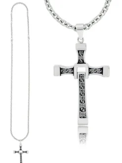 Save Brave Halsketten + Collier-DAVIS Herren Kreuz SBN-DAVIS