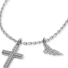 Save Brave Halsketten + Collier-Flügel und Kreuz Halskette Herren SBN-FLH