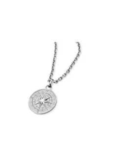 Save Brave Halsketten + Collier-Herrenkette Kompass stahl SBN-POLAR-KOMPASS