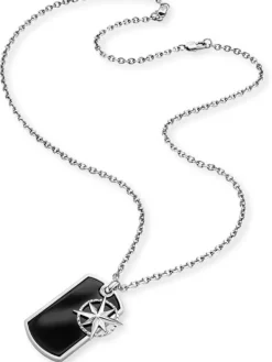 Save Brave Halsketten + Collier-Kette Northstar Windrose schwarzer Onyx SBN-NORTHSTAR-POLAR
