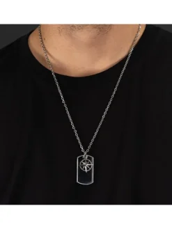 Save Brave Halsketten + Collier-Kette Northstar Windrose schwarzer Onyx SBN-NORTHSTAR-POLAR